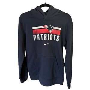 NWT Nike NFL Team Apparel NE Patriots Fleece Pullover Hoodie Womens Large